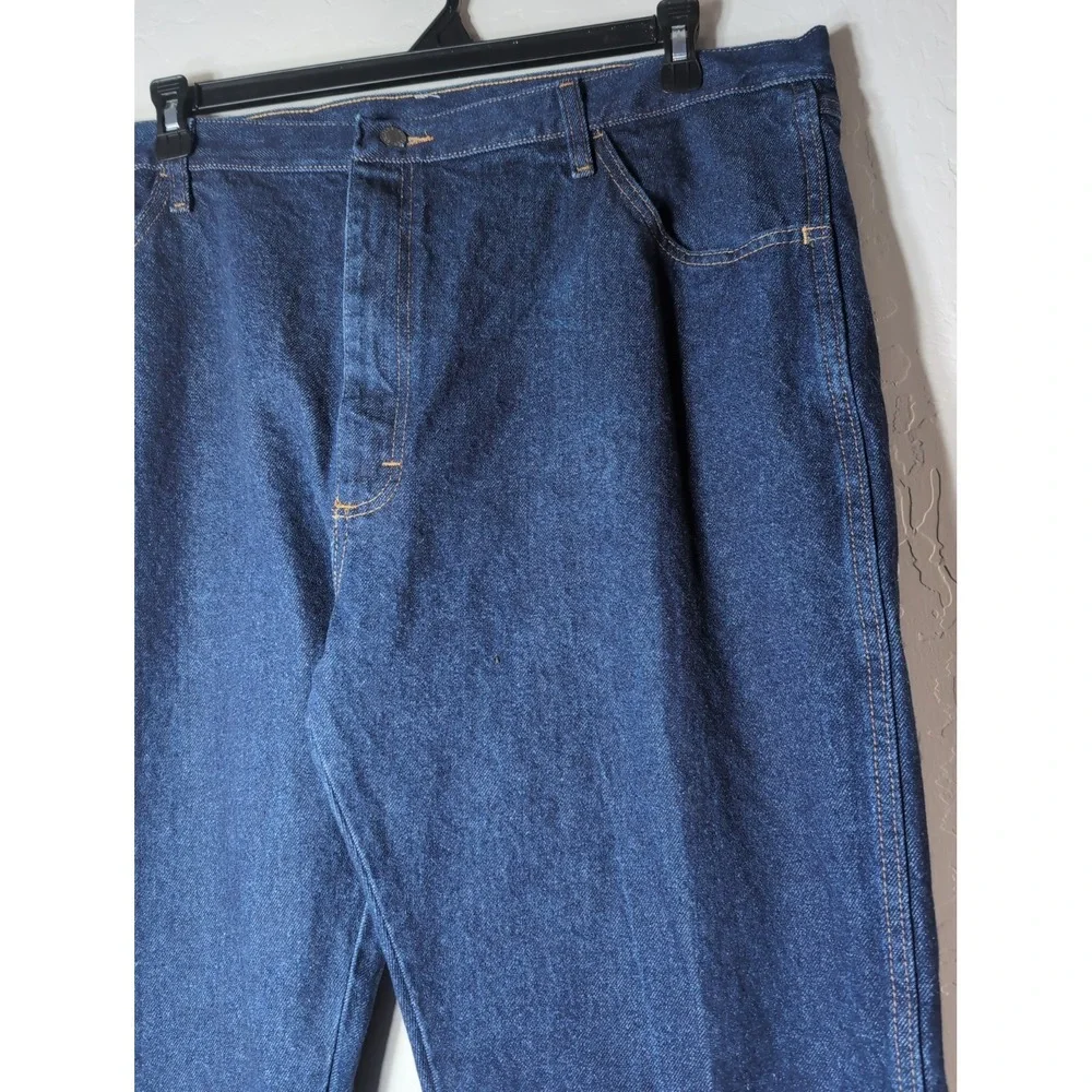 Rustler Jeans Men's 42 X 30 Dark Wash Straight Leg Stretch Western Ranch